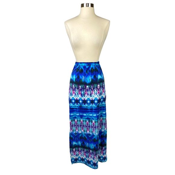 Lily Star Geometric Tie Dye Maxi Skirt - Picture 1 of 6